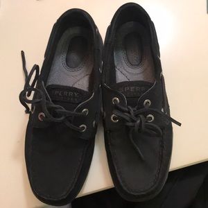 All black Sperrys